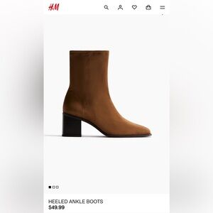 H&M Heeled Ankle Boots size 7